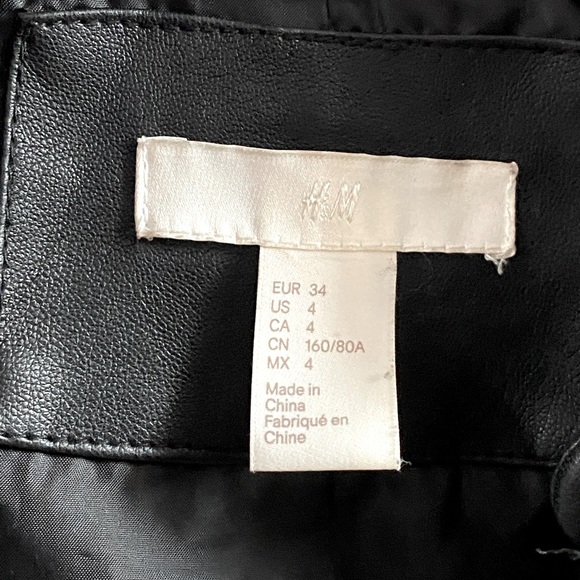 H&M black leather jacket - Picture 3 of 5